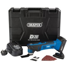 Draper D20 20V Oscillating Multi-Tool, 1 x 2.0Ah Battery, 1 x Charger (00595)