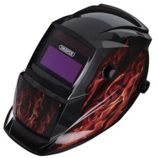 Draper Auto-Darkening Welding Helmet, Red Flames (02513)