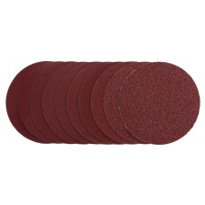 Draper Sanding Discs, 125mm, Hook & Loop, Assorted Grit - 40G, 80G, 120G, 240G (Pack of 10) (03158)