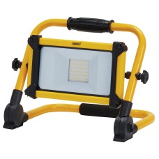 Draper 230V SMD LED Rechargeable Folding Site Light, 20W, 2200 Lumens, Power Adaptor Supplied (03183)
