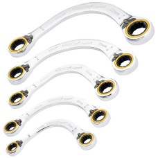 Draper Expert HI-TORQ® Double Ring Ratchet Half Moon Spanner Set (5 Piece) (03941)