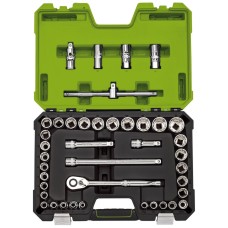 Draper Expert MM/AF Combined Socket Set, 1/2" Sq. Dr., Green (41 Piece) (04465)