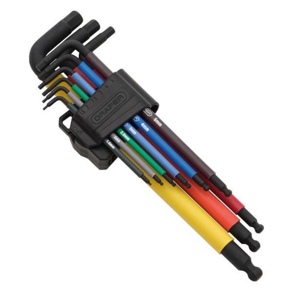 Draper Extra-Long Arm Hex Key Set (9 Piece) (07109) Draper Extra-Long Arm Hex Key Set (9 Piece) (07109)