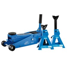 Draper Trolley Jack and Axle Stand Kit (3 Tonne) (07290)