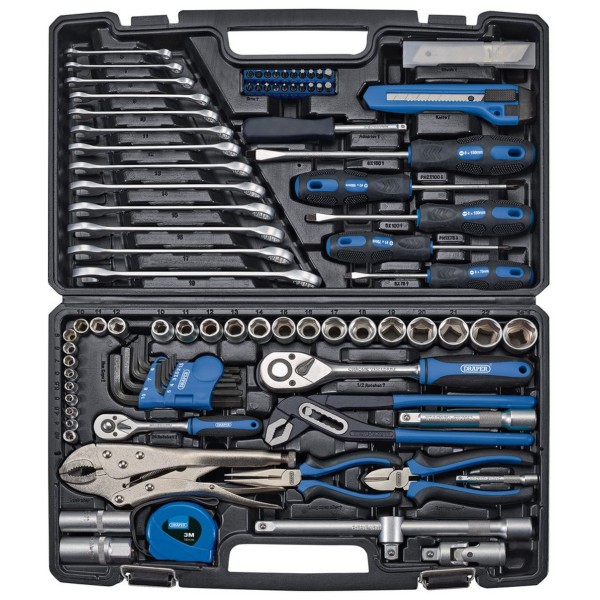 Draper 1/2” & 1/4” Tool Kit / Socket Set (100 Piece) 08627 Draper 1/2” & 1/4” Tool Kit / Socket Set (100 Piece) 08627