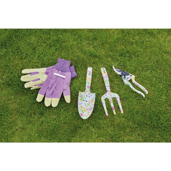 Draper Garden Tool Set with Floral Pattern (4 Piece) (08993) Draper Garden Tool Set with Floral Pattern (4 Piece) (08993)