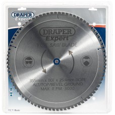 Draper Expert TCT Saw Blade, 355 x 25.4mm, 80T