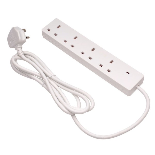Draper Four Socket Extension Lead with Neon Indicator, 2m (09657) Draper Four Socket Extension Lead with Neon Indicator, 2m (09657)