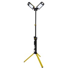 Draper 230V SMD LED Rechargeable Tripod Site Light, 50W, 5000 Lumens, Charging Adaptor Supplied (13885)