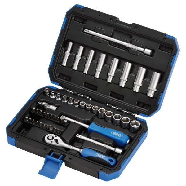 Draper HI-TORQ® Metric Socket Set, 1/4" Sq. Dr. (47 Piece) (16355) Draper HI-TORQ® Metric Socket Set, 1/4" Sq. Dr. (47 Piece) (16355)