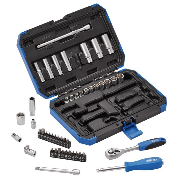 Draper HI-TORQ® Metric Socket Set, 1/4" Sq. Dr. (47 Piece) (16355) Draper HI-TORQ® Metric Socket Set, 1/4" Sq. Dr. (47 Piece) (16355)