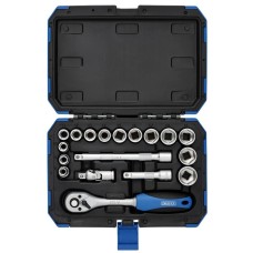 Draper HI-TORQ® Metric Socket Set, 3/8" Sq. Dr. (18 Piece) (16359)