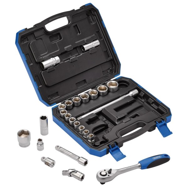 Draper HI-TORQ® Metric Socket Set, 1/2" Sq. Dr. (24 Piece) (16362) Draper HI-TORQ® Metric Socket Set, 1/2" Sq. Dr. (24 Piece) (16362)