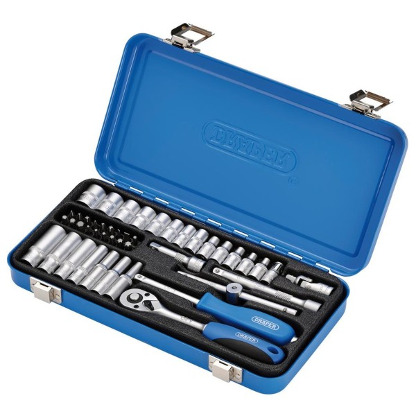 Draper Metric Socket Set in Metal Case, 1/4" Sq. Dr. (45 Piece) (16365) Draper Metric Socket Set in Metal Case, 1/4" Sq. Dr. (45 Piece) (16365)
