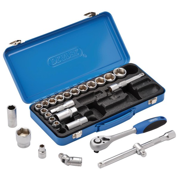 Draper Metric Socket Set, 1/2" Sq. Dr. (26 Piece) (16368) Draper Metric Socket Set, 1/2" Sq. Dr. (26 Piece) (16368)