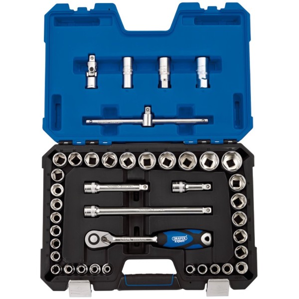 Draper Expert Combined MM/AF Socket Set, 1/2" Sq. Dr. (41 Piece) (16453) Draper Expert Combined MM/AF Socket Set, 1/2" Sq. Dr. (41 Piece) (16453)