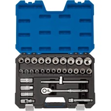 Draper Expert Metric Socket Set, 1/2" Sq. Dr. (30 Piece) (16466)