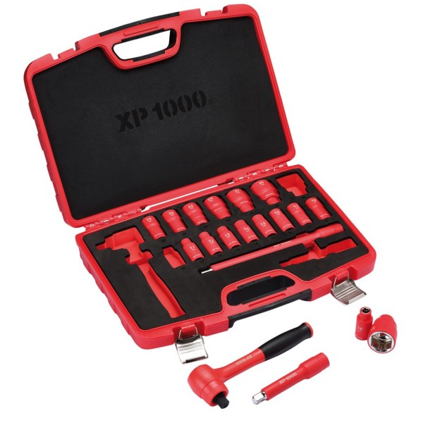 Draper XP1000® VDE Metric Socket Set, 1/2" Sq. Dr. (19 Piece) (17671) Draper XP1000® VDE Metric Socket Set, 1/2" Sq. Dr. (19 Piece) (17671)