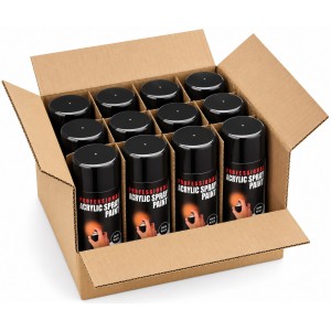 Draper Satin Spray Paint, 400ml, Black (18013) - BOX OF 12 Draper Satin Spray Paint, 400ml, Black (18013) - BOX OF 12