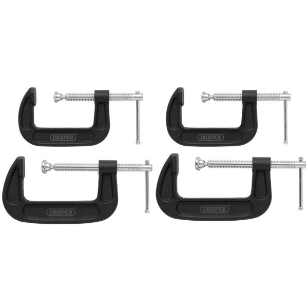 Draper Heavy Duty G-Clamp Set (4 Piece) (18992) Draper Heavy Duty G-Clamp Set (4 Piece) (18992)