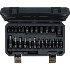 BGS Technic Bit Socket / Socket Set | 6.3 mm (1/4"), 10 mm (3/8"), 12.5 mm (1/2") Drive | E-Star / T-Star (for Torx) | 25 pcs.
