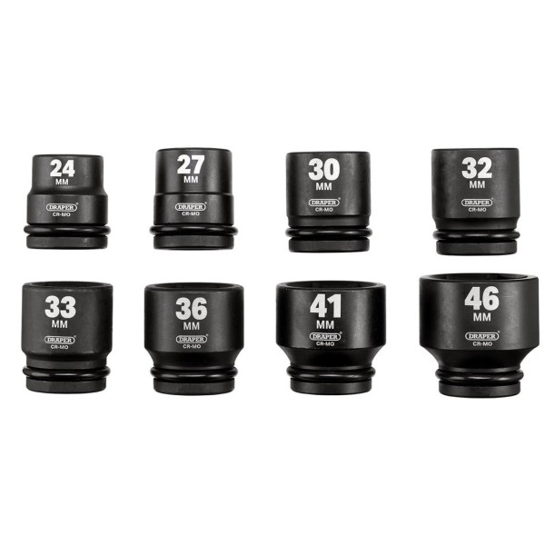 Draper HI-TORQ® Metric Impact Socket Set, 3/4" Sq. Dr. (8 Piece) (20206) Draper HI-TORQ® Metric Impact Socket Set, 3/4" Sq. Dr. (8 Piece) (20206)