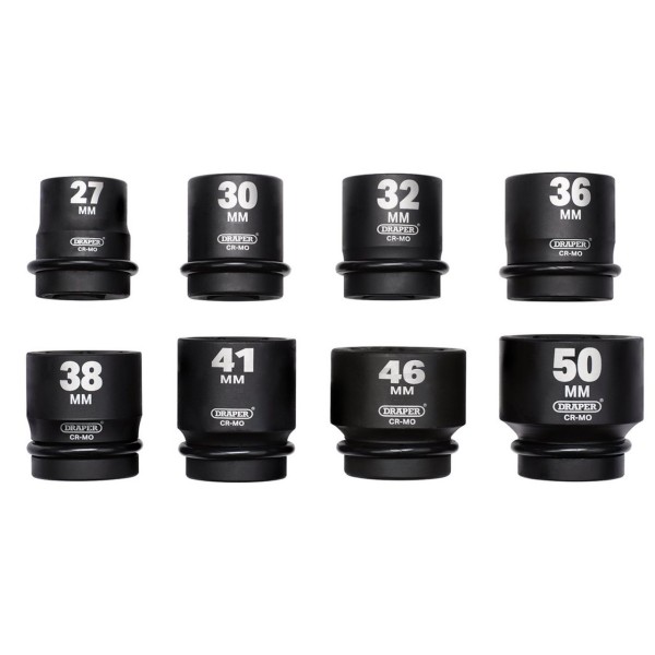 Draper HI-TORQ® Metric Impact Socket Set, 1" Sq. Dr. (8 Piece) (20209) Draper HI-TORQ® Metric Impact Socket Set, 1" Sq. Dr. (8 Piece) (20209)