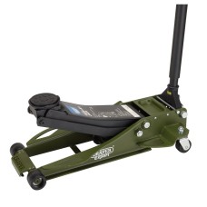 Draper Expert Professional Low Profile Fast Lift Garage Trolley Jack, 3 Tonne, Green (SHOW)