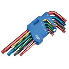 Draper EXPERT TX-STAR® Security Coloured Hex. Key Set (9 Piece)