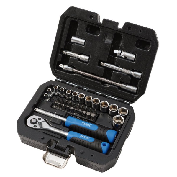 Draper HI-TORQ® Metric Socket and Bit Set, 1/4" Sq. Dr. (40 Piece) (24223) Draper HI-TORQ® Metric Socket and Bit Set, 1/4" Sq. Dr. (40 Piece) (24223)