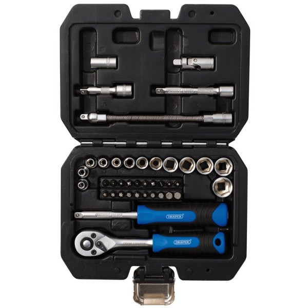 Draper HI-TORQ® Metric Socket and Bit Set, 1/4" Sq. Dr. (40 Piece) (24223) Draper HI-TORQ® Metric Socket and Bit Set, 1/4" Sq. Dr. (40 Piece) (24223)