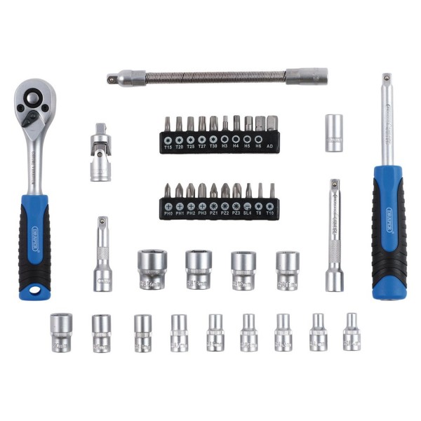 Draper HI-TORQ® Metric Socket and Bit Set, 1/4" Sq. Dr. (40 Piece) (24223) Draper HI-TORQ® Metric Socket and Bit Set, 1/4" Sq. Dr. (40 Piece) (24223)