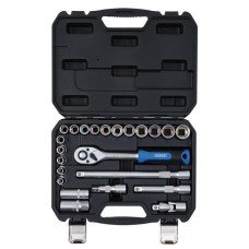 Draper HI-TORQ® Metric Socket Set, 1/2" Sq.. Dr. (23 Piece) (24229) Draper HI-TORQ® Metric Socket Set, 1/2" Sq.. Dr. (23 Piece) (24229)