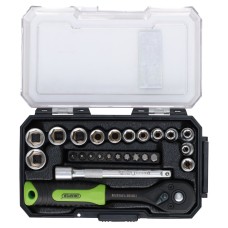 Draper HI-TORQ® Metric Socket and Bit Set, 1/4" Sq. Dr. (25 Piece) (24233)