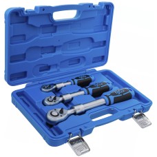 BGS Technic Reversible Ratchet Set | extendable | 6.3 mm (1/4") - 10 mm (3/8") - 12.5 mm (1/2") | 3 pcs.