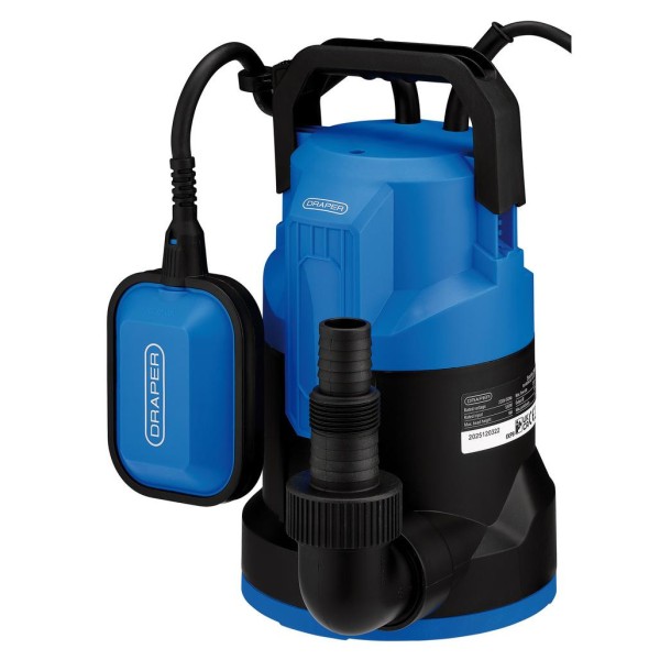 Draper 230V Submersible Clean Water Pump with Float Switch, 280L/min, 550W (27476) Draper 230V Submersible Clean Water Pump with Float Switch, 280L/min, 550W (27476)