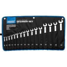 Draper HI-TORQ® Metric Ratchet Combination Spanner Set (16 Piece) (27690)