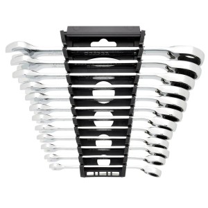 Draper HI-TORQ® Metric Reversible Ratchet Combination Spanner Set (12 Piece) (27692) Draper HI-TORQ® Metric Reversible Ratchet Combination Spanner Set (12 Piece) (27692)