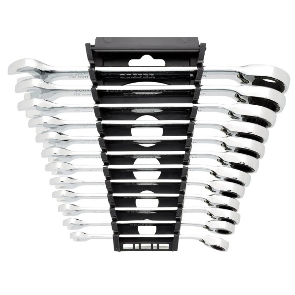 Draper HI-TORQ® Metric Reversible Ratchet Combination Spanner Set (12 Piece) (27692) Draper HI-TORQ® Metric Reversible Ratchet Combination Spanner Set (12 Piece) (27692)