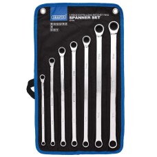 Draper HI-TORQ® Metric Extra-Long Double Ring Ratchet Spanner Set (7 Piece) (27778)
