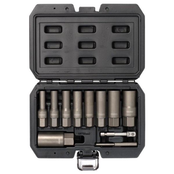 Draper Spiral Type Deep Bolt Extractor Set, 3/8" Sq. Dr. (11 Piece) (28197) Draper Spiral Type Deep Bolt Extractor Set, 3/8" Sq. Dr. (11 Piece) (28197)