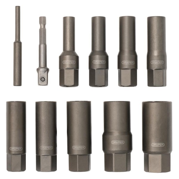 Draper Spiral Type Deep Bolt Extractor Set, 3/8" Sq. Dr. (11 Piece) (28197) Draper Spiral Type Deep Bolt Extractor Set, 3/8" Sq. Dr. (11 Piece) (28197)