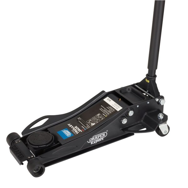 Draper Expert Professional Low Profile Fast Lift Garage Trolley Jack, 3 Tonne, Black Draper Expert Professional Low Profile Fast Lift Garage Trolley Jack, 3 Tonne, Black