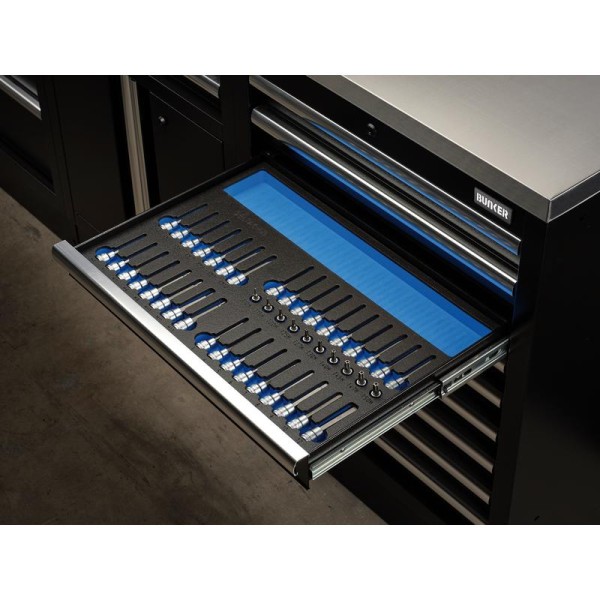 Bunker® Resi-Torx, Hexagon, Multi-Tooth/Spline, Ribe Socket Set, 3/8" Sq. Dr. in EVA Foam Inlay (29447) Bunker® Resi-Torx, Hexagon, Multi-Tooth/Spline, Ribe Socket Set, 3/8" Sq. Dr. in EVA Foam Inlay (29447)