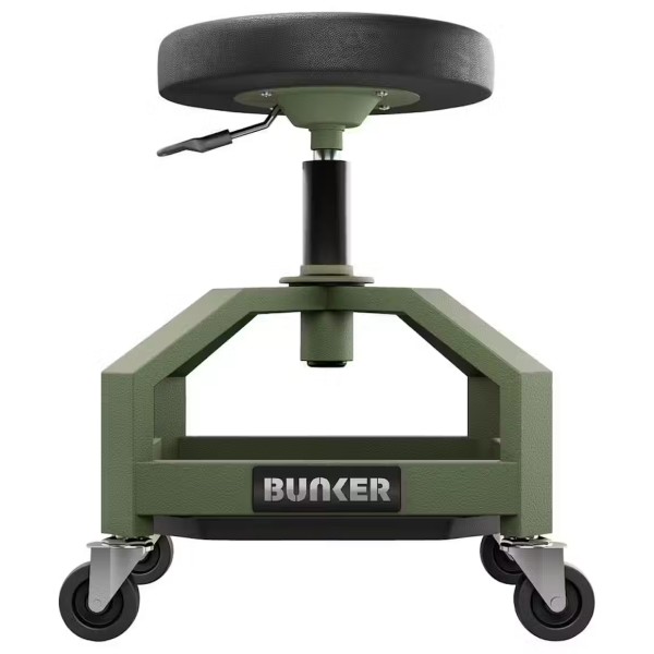 Bunker® Adjustable Steel Work Stool (29725) – Heavy Duty Rolling Mechanic's Workshop Stool Bunker® Adjustable Steel Work Stool (29725) – Heavy Duty Rolling Mechanic's Workshop Stool