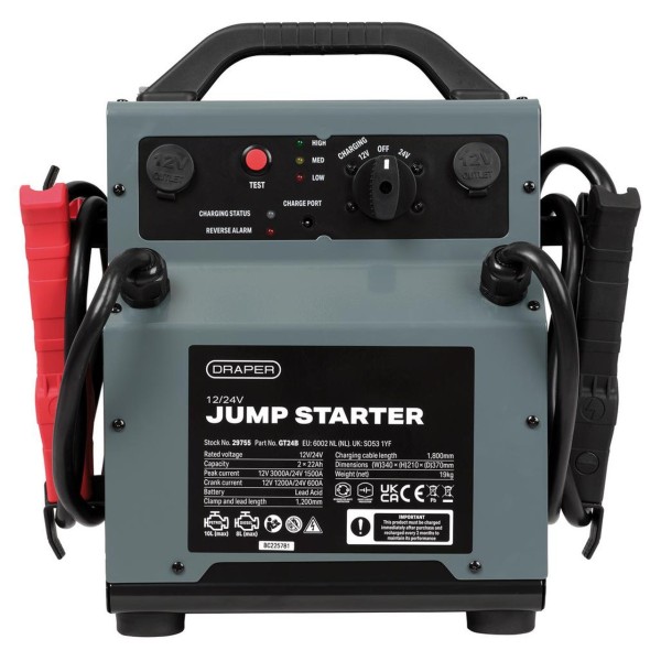 Draper 12/24V Jump Starter (29755) Draper 12/24V Jump Starter (29755)