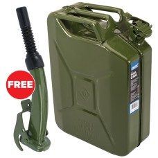 Draper BUY ONE 20L Green Steel Fuel Can And GET ONE Green Steel Fuel Can Spout FREE!