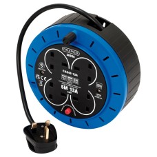 Draper 230V 13A 4 Socket Cassette Extension Cable Reel, 5m (30956)