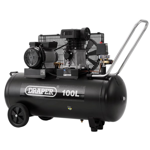 Draper 230V 100L Belt-Driven Air Compressor, 2.2kW/3HP (31254) Draper 230V 100L Belt-Driven Air Compressor, 2.2kW/3HP (31254)