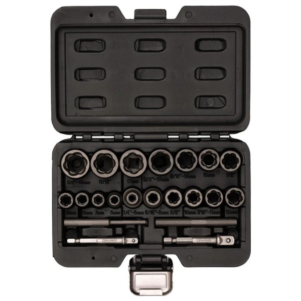 Draper Impact Nut and Bolt Remover Set (21 Piece) (31803) Draper Impact Nut and Bolt Remover Set (21 Piece) (31803)